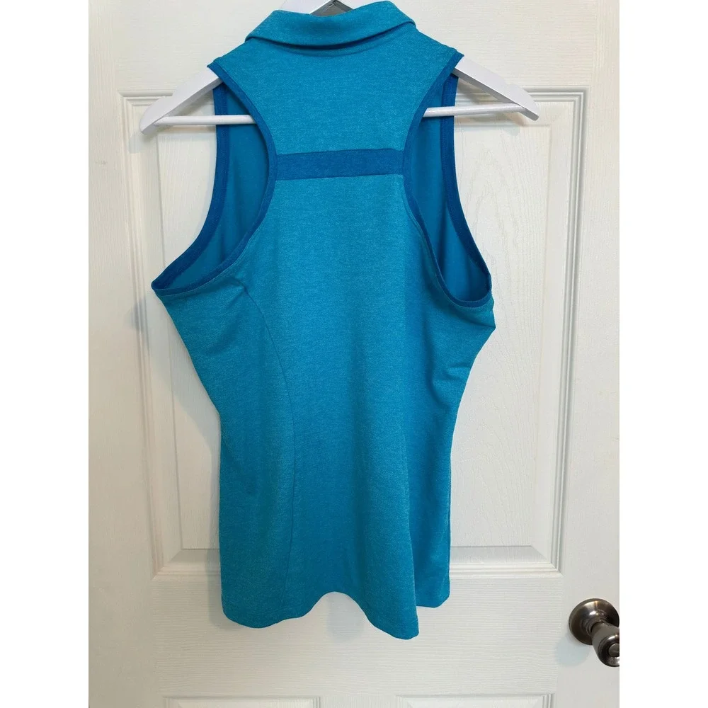 Nike Golf Dri-FIT Sleeveless Polo Shirt‎ Blue Women's Large